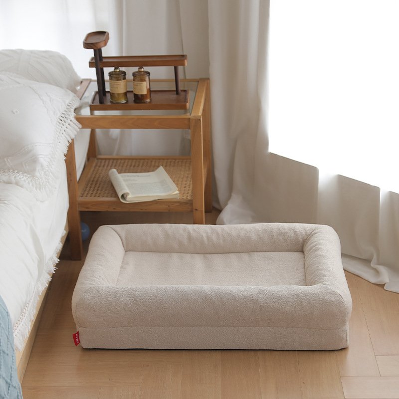 Luxury Boucle Fabric Dog Bed
