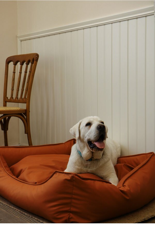 Waterproof Faux Leather Dog Bed