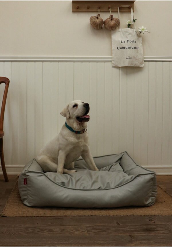 Waterproof Faux Leather Dog Bed