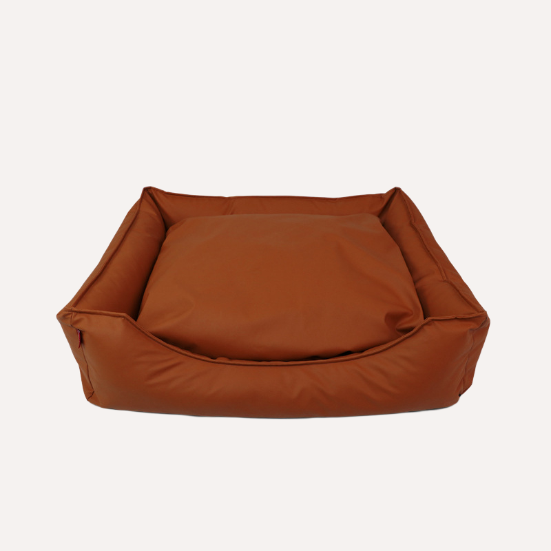 Waterproof Faux Leather Dog Bed